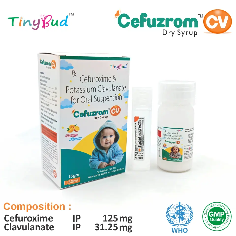 Cefuroxime + Clavulanic Acid Dry Syrup at the best price in PCD Pharma Franchise for Bacterial Infection Treatment